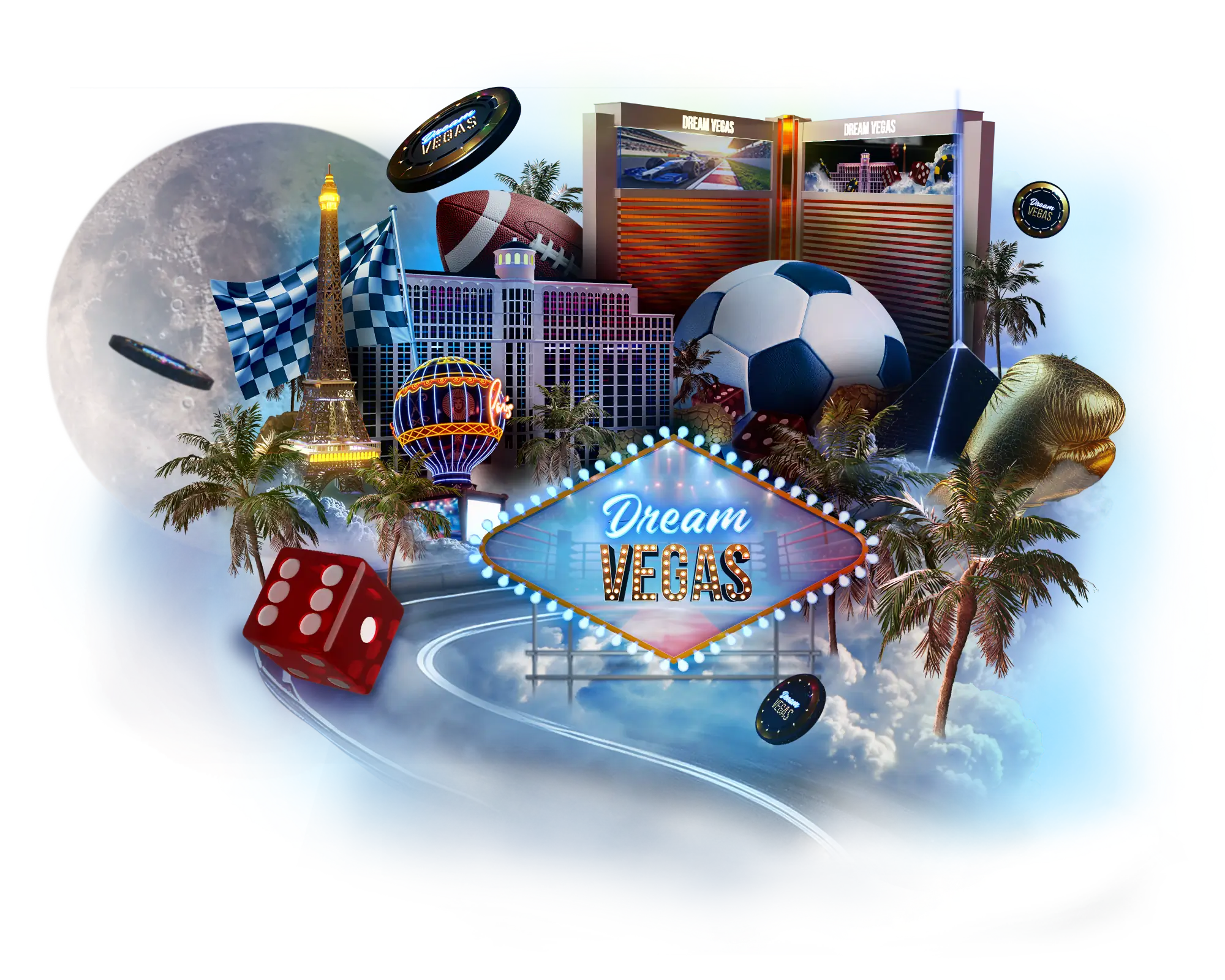 Dream Vegas 3D Collage